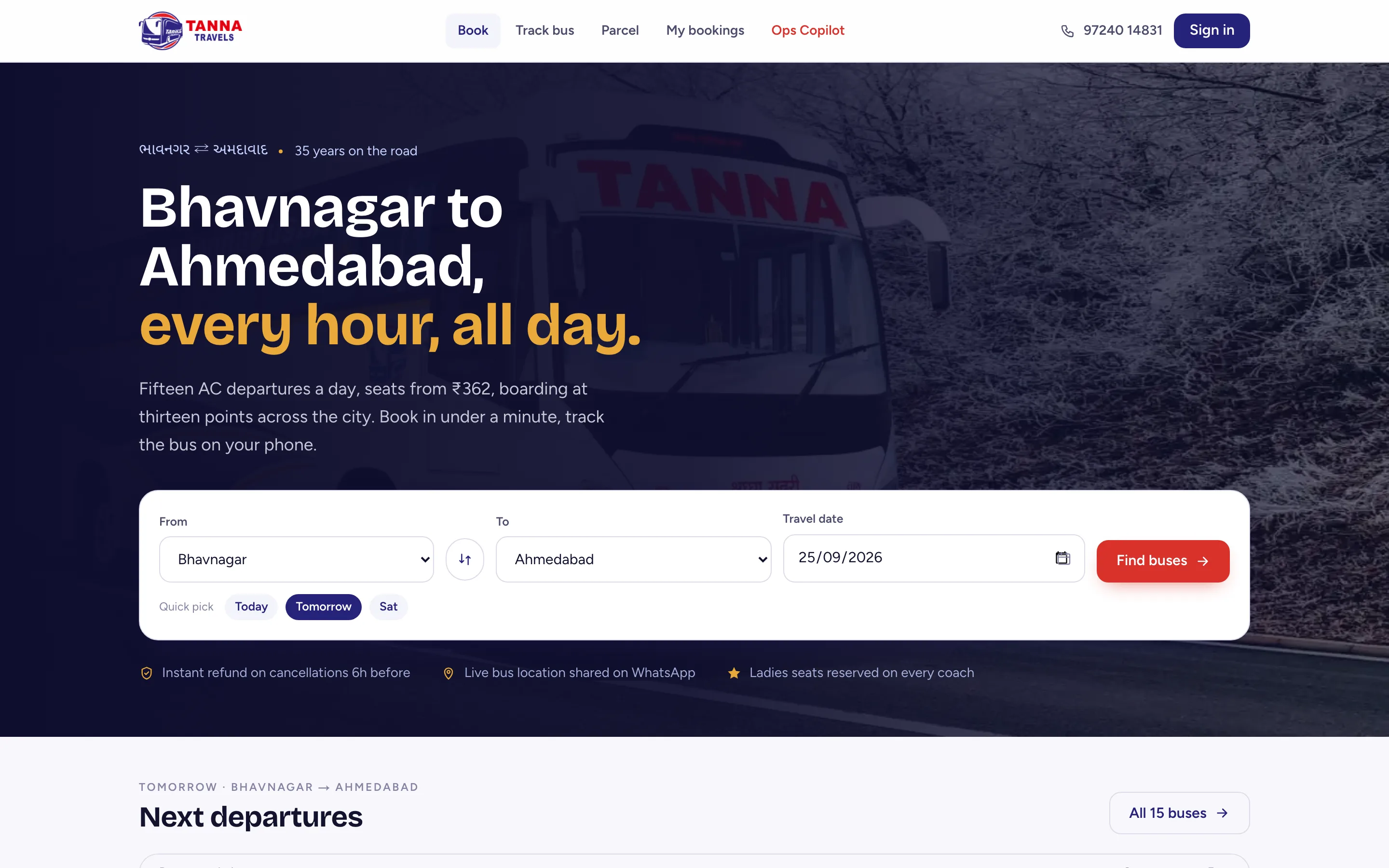 Tanna Travels, home page